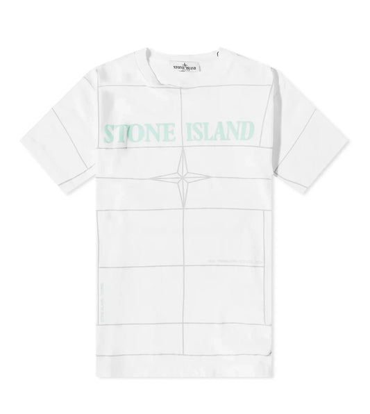 Stone Island Junior - Grid Graphic Logo T-Shirt White (781621052)